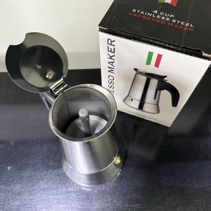 Кавоварка кофеварка гейзерная гейзер із нержавеющей сталі 4ч 200 мл