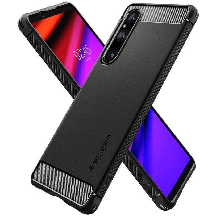 Spigen Rugged Armor Sony Xperia 1 V Czarny/Black Acs06204