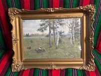 pejzaż -   kuropatwy  na łące