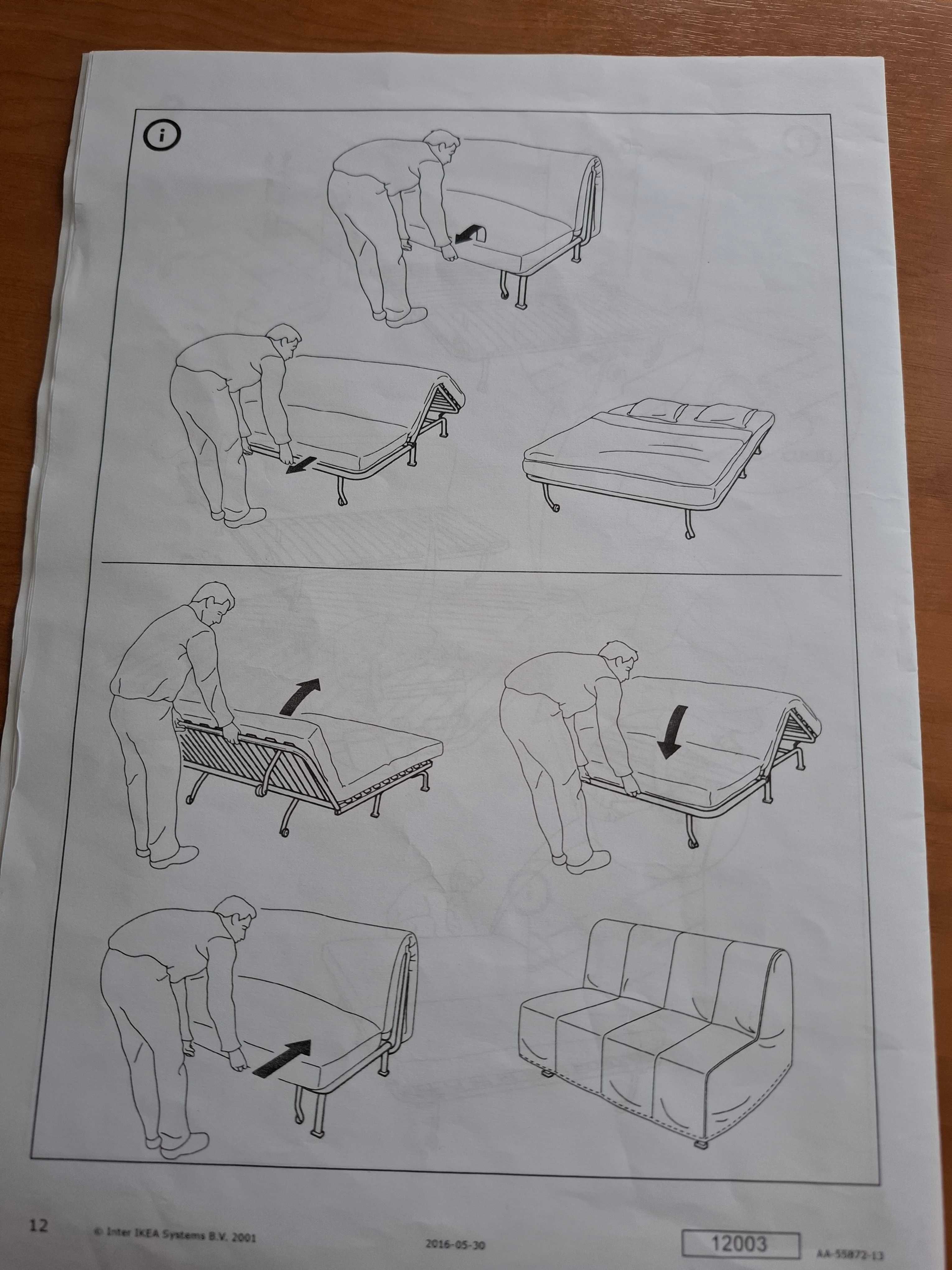 sofa 2-osobowa z funkcją spania