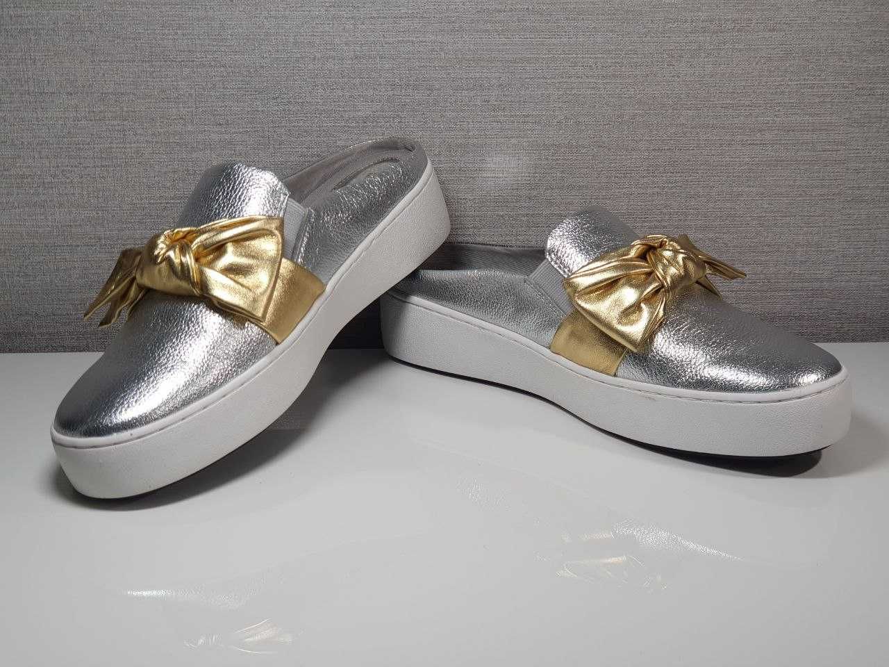 Літнє Взуття Michael Kors Willa Two-Tone Metallic Platform Mule