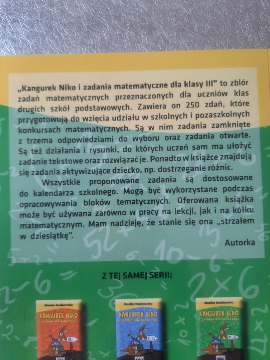 Wydawnictwo Niko zadania matematyczne klasa 3