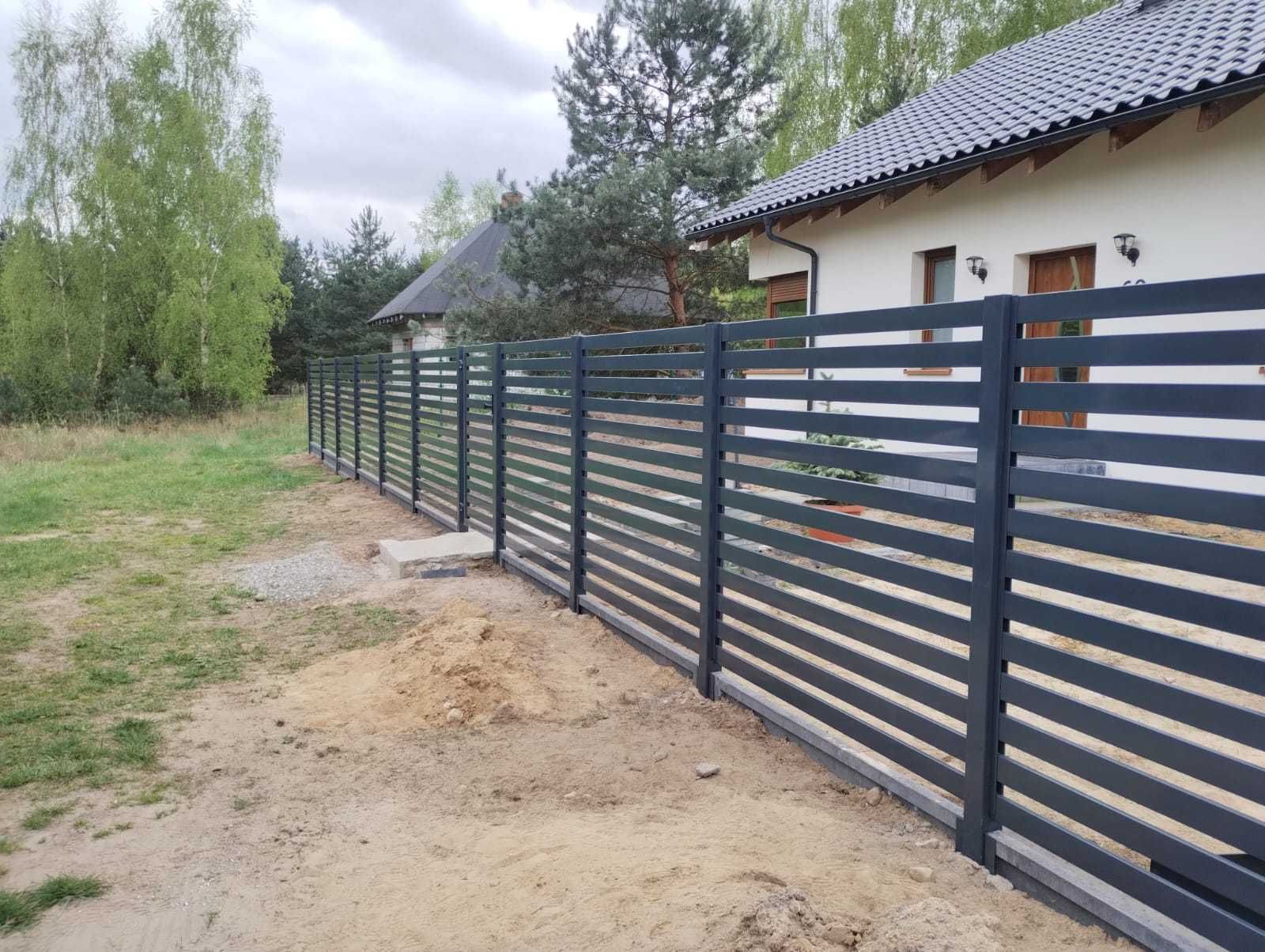 Ogrodzenie frontowe, front ozdobne, palisada listwa listwy