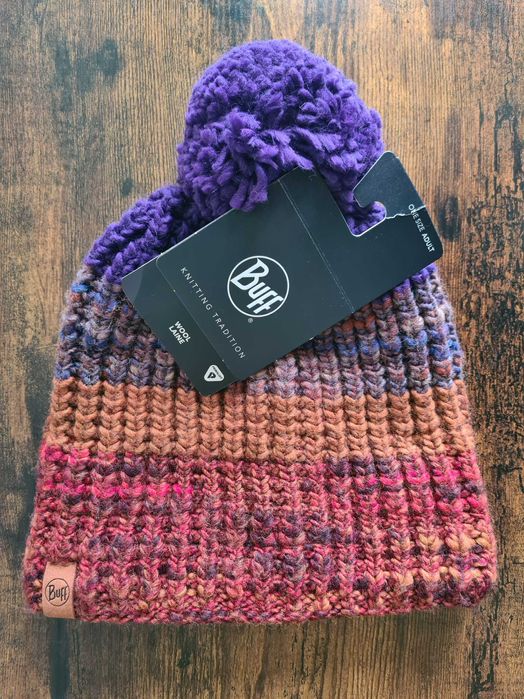 Zimowa czapka Buff Knitted & Fleece z pomponem primaloft wełna