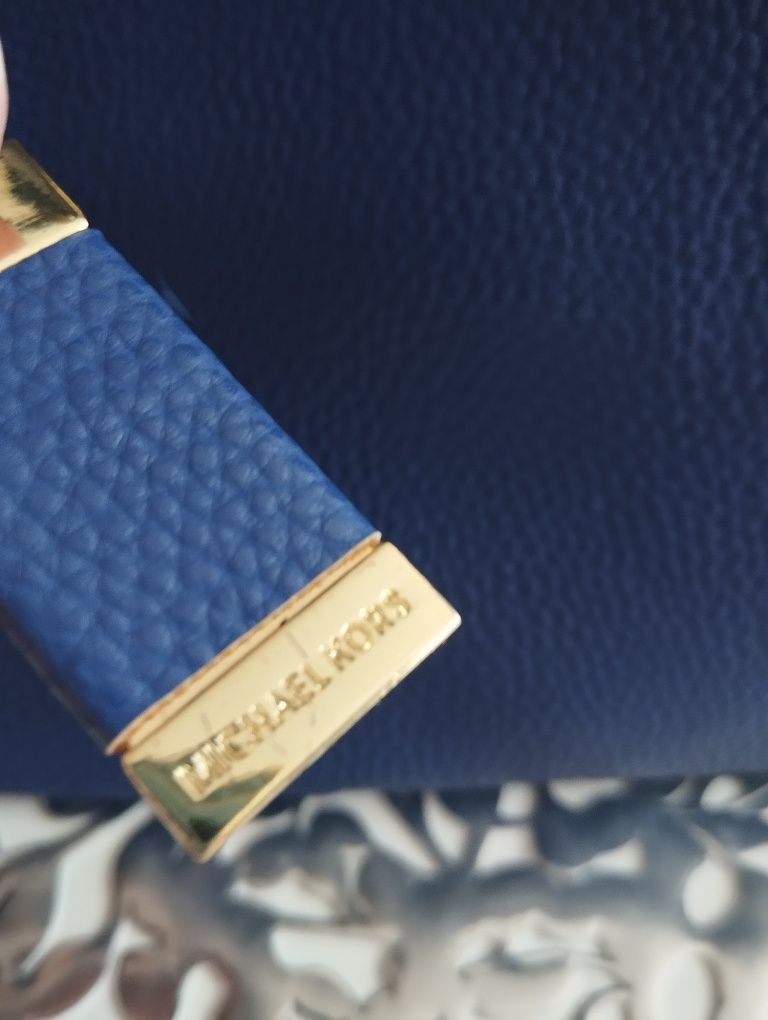 Torba shopperka duża Michael Kors chabrowa