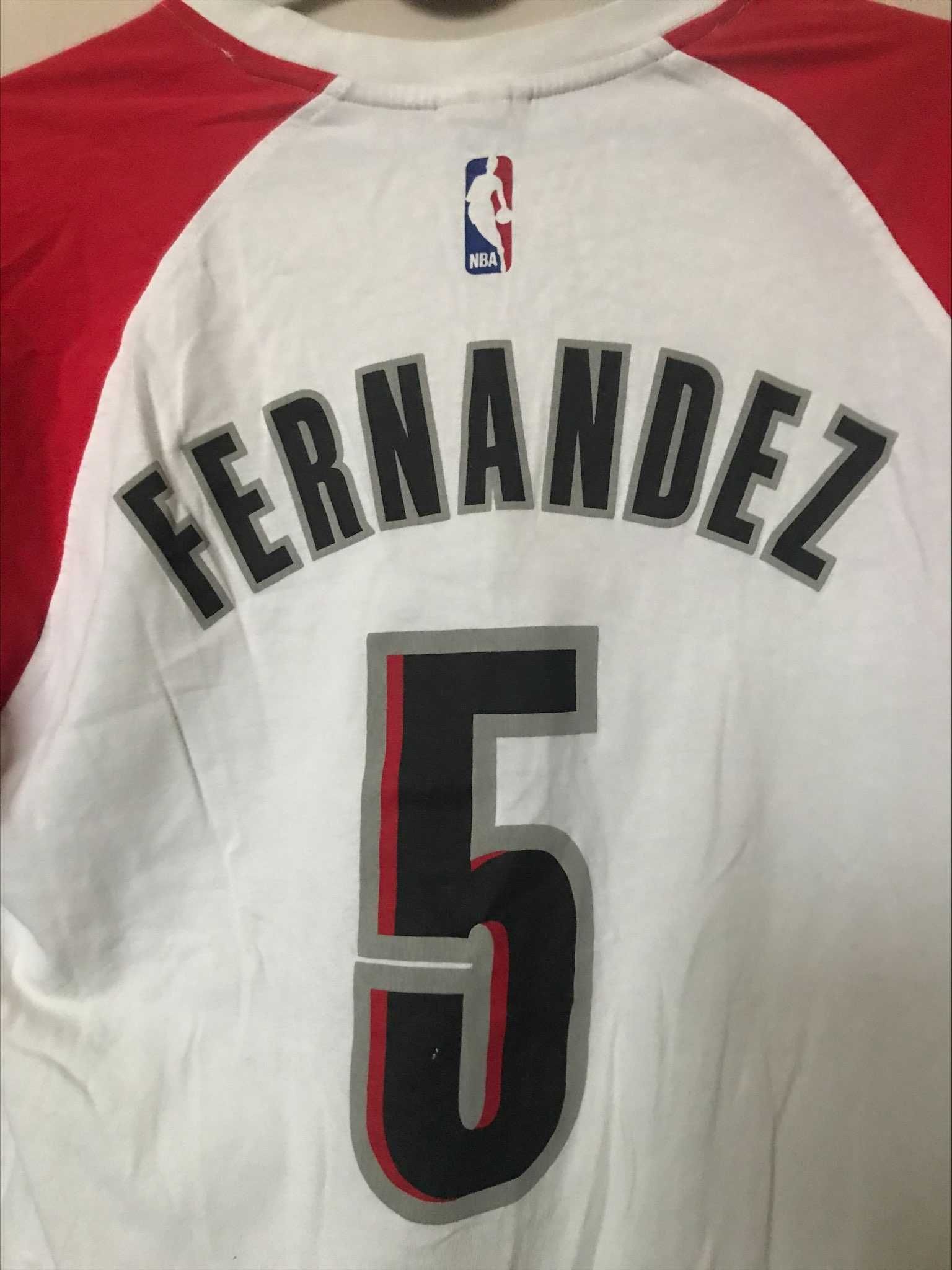 T - shirt PORTLAND BLAZERS nr 5 FERNANDEZ - Adidas - L Okazja - UNIKAT