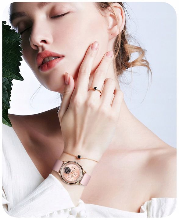 Smartwatch Zegarek Damski Polskie Menu Rozmowy Powiadomienia Dla Kobie