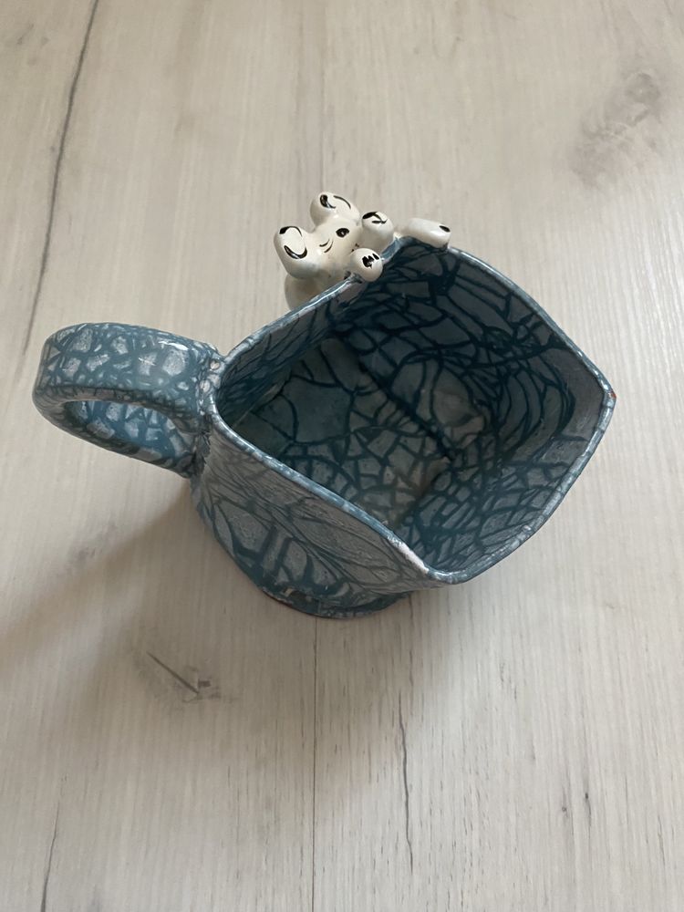 Rękodzieło figurka myszka do przechowywania ceramika