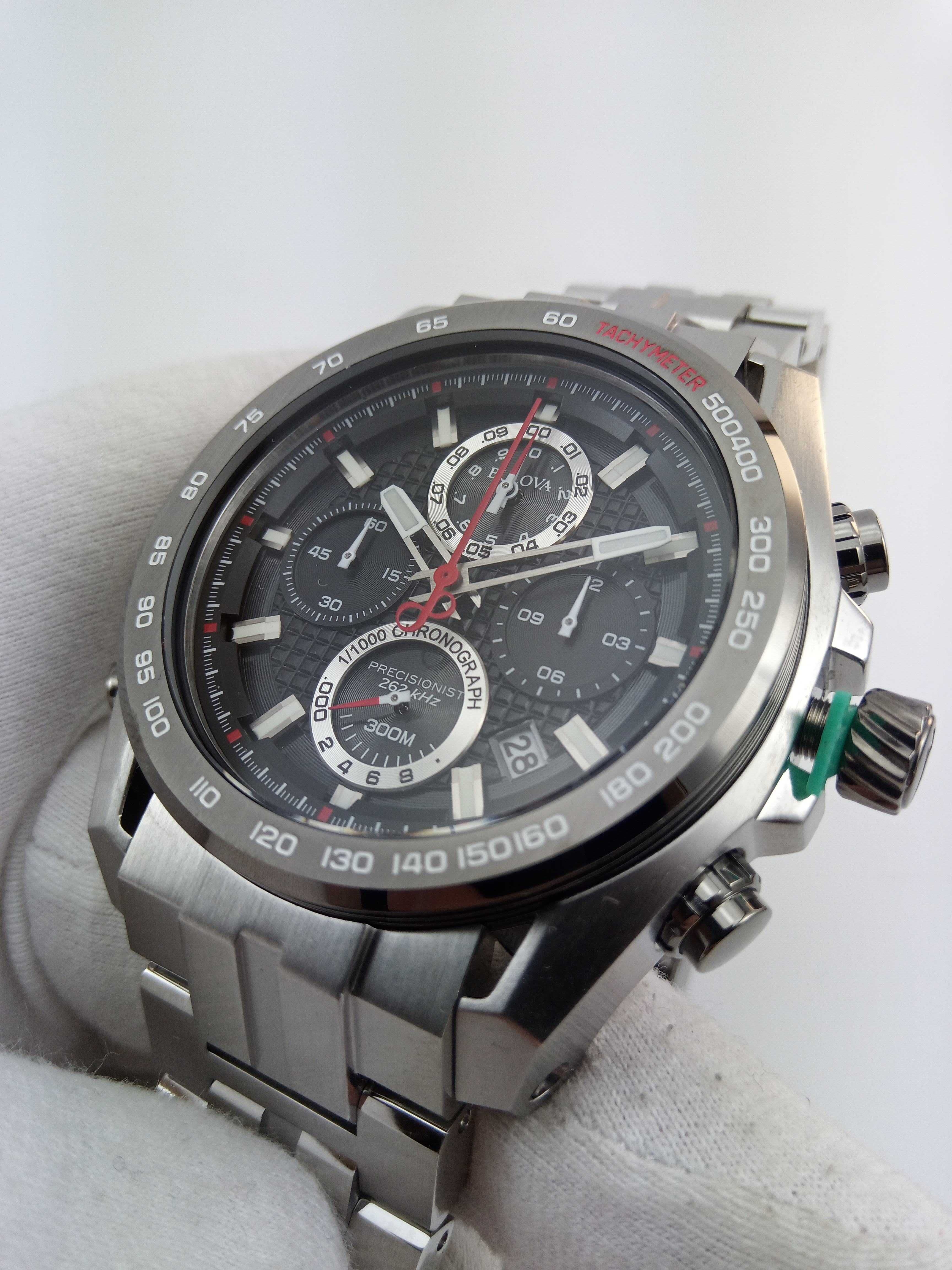 Мужские часы Bulova Precisionist 98B270 300м точность колебаний 262кГц