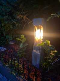 Lampa betonowa ozdobna, ogrodowa  ręcznie robiona