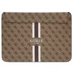 Pokrowiec Guess 4G Printed Stripes na laptopa 14" - brązowy