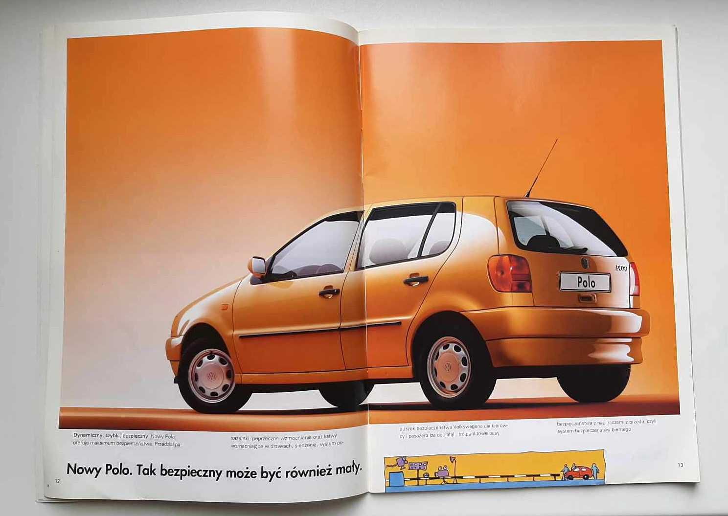 Prospekty Volkswagen Polo w języku polskim z 1994 i 1995r.