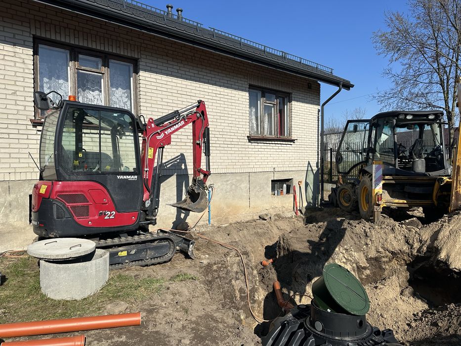 Uslugi minikoparką oczyszczalnie scieków