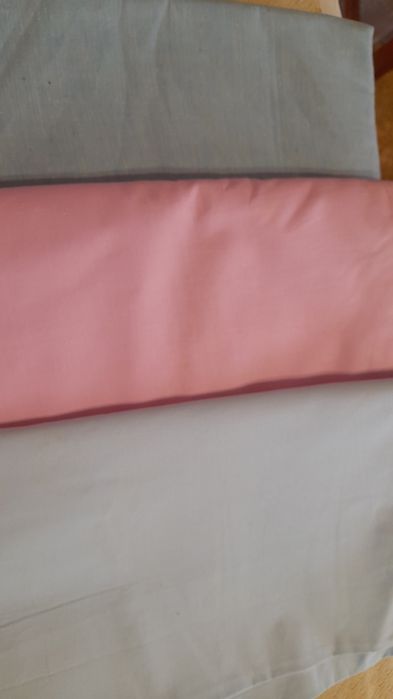 3 отреза ткани -тик разный