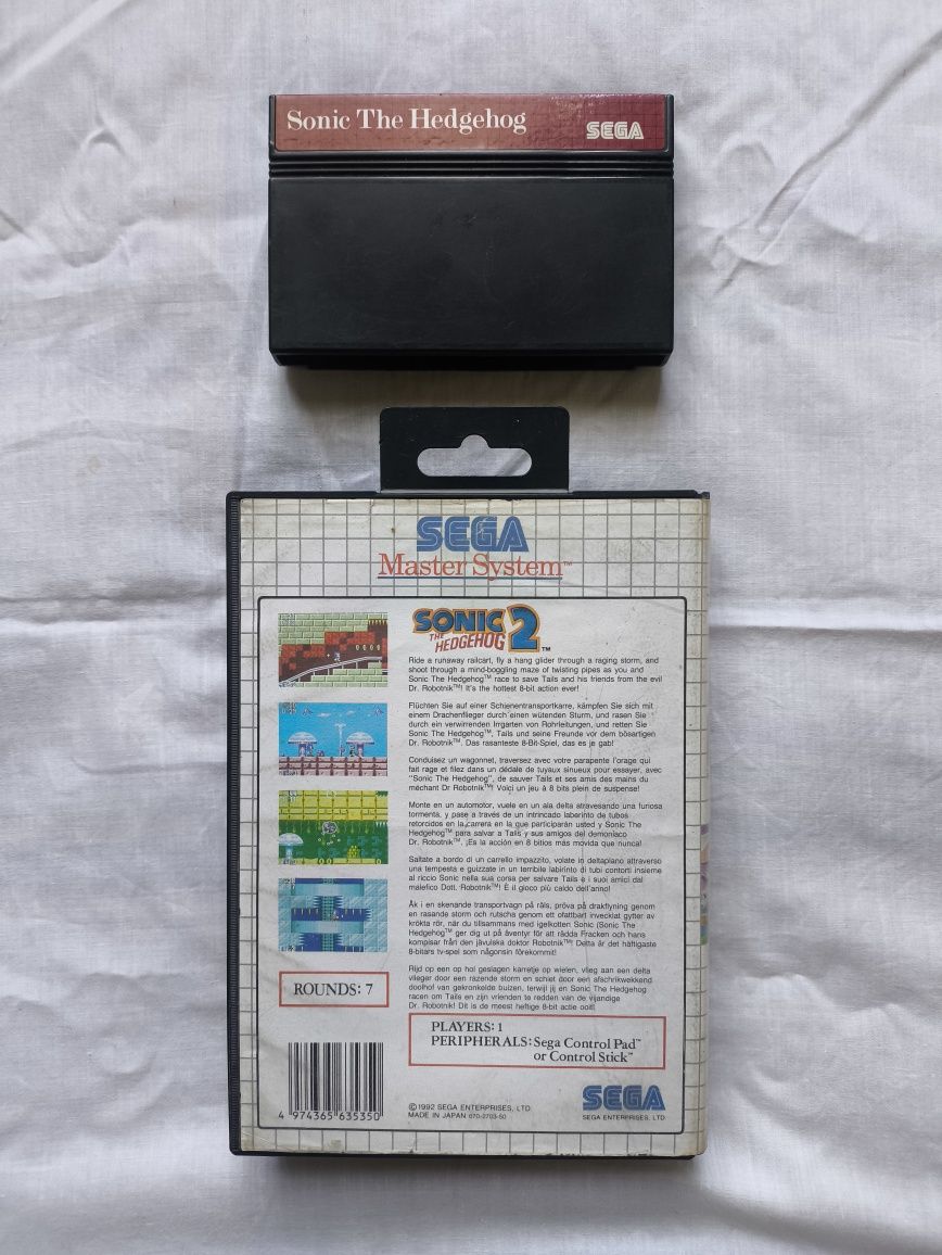 Sonic The Hedgehog 1 e 2 (Sega Master System)