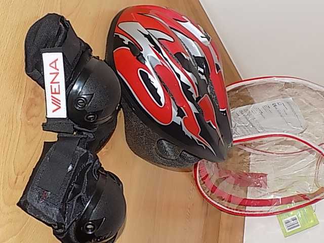 kask+ nakolanniki  zestaw na rolki