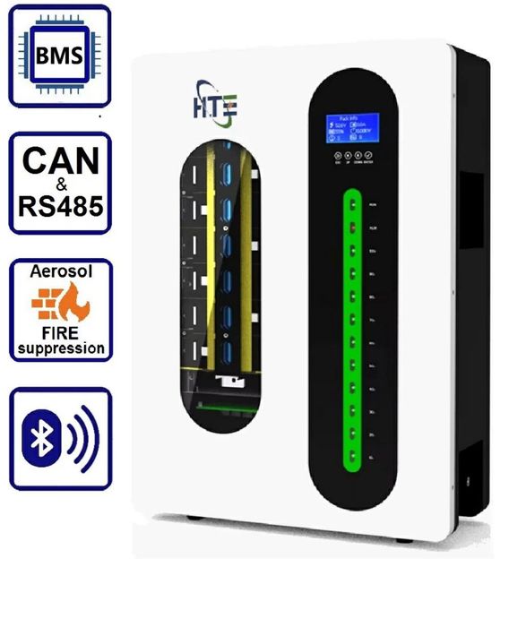 Акумулятор HTE 48V (51.2V) 100Ah HTE-W51100 (LiFePo4, BMS, Bluetooth)