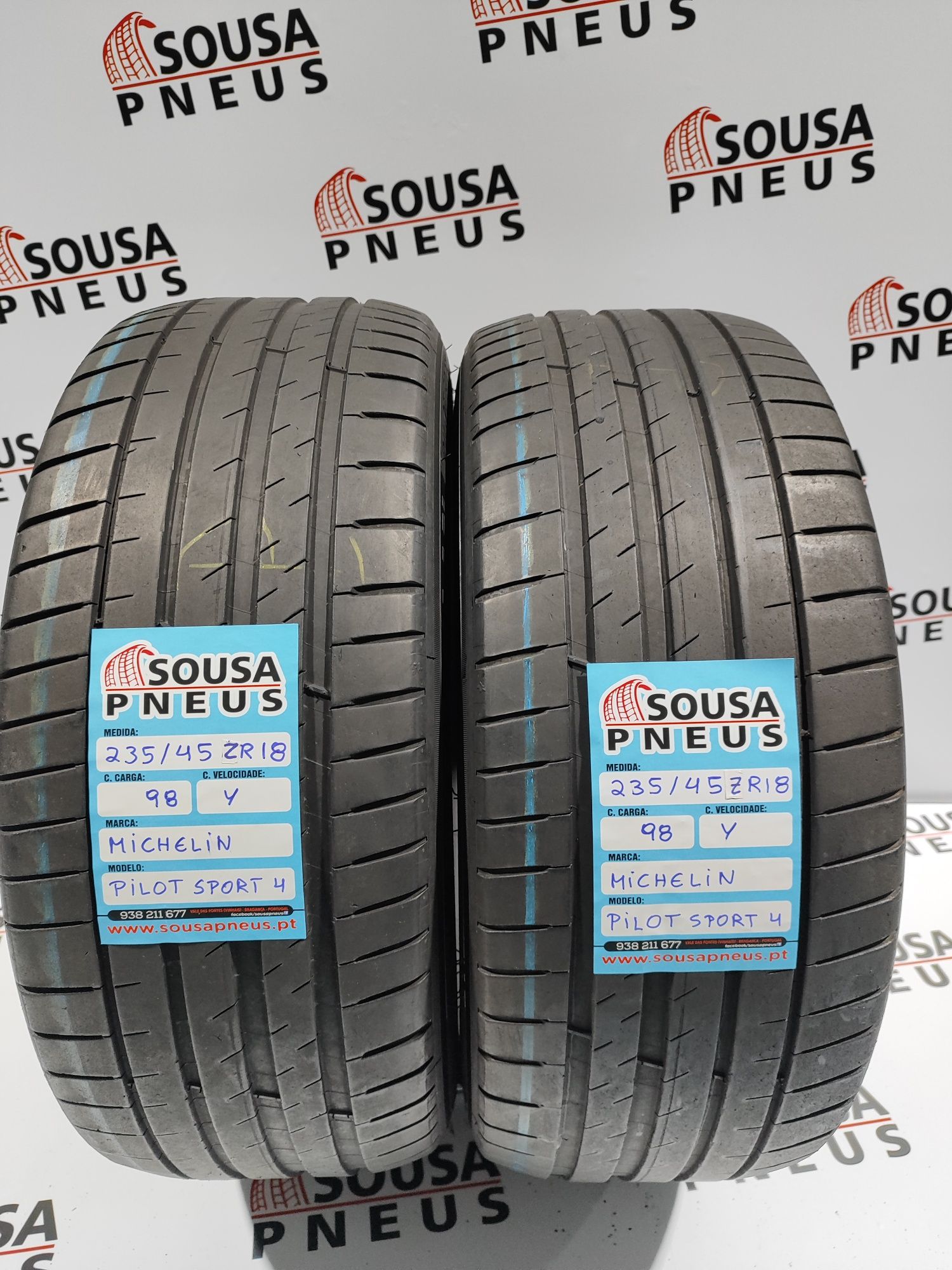 2 pneus semi novos 235-45ZR18
