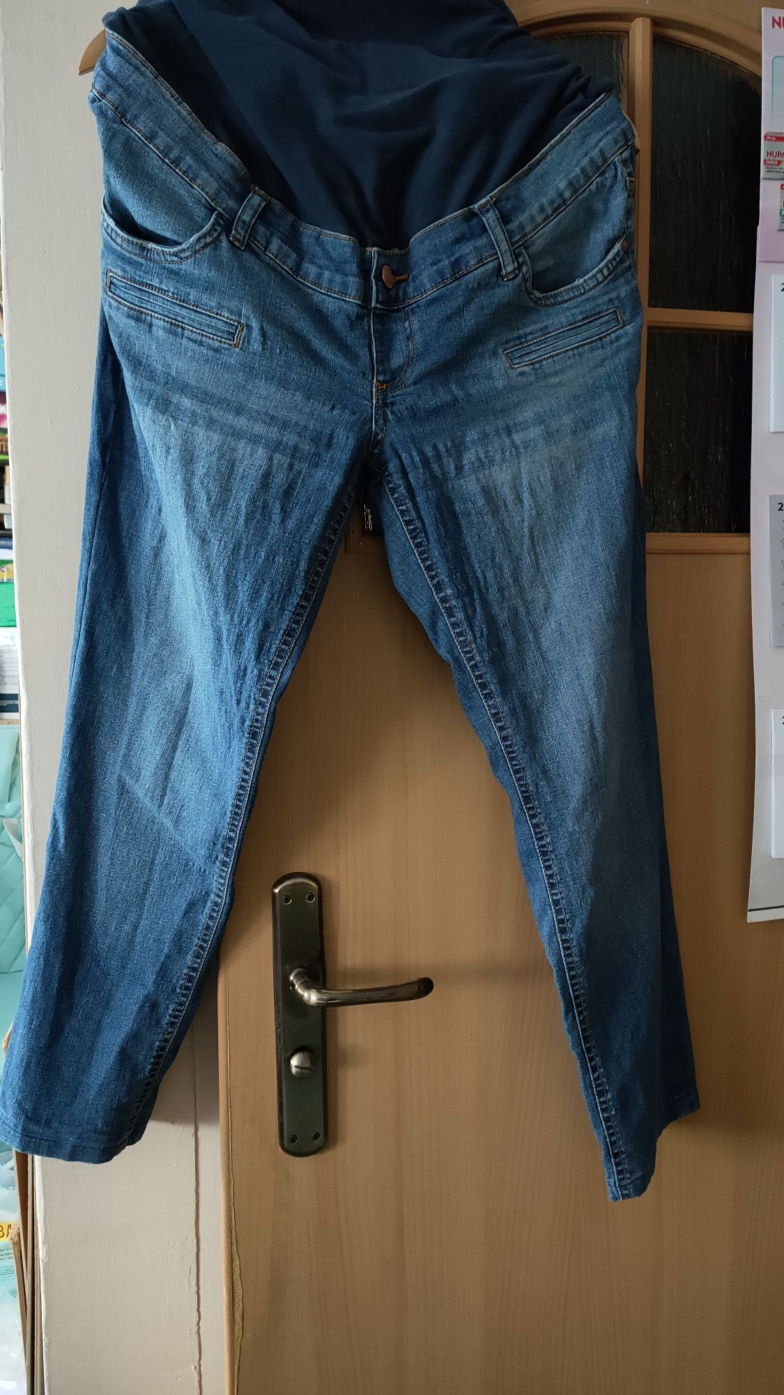 Spodnie ciążowe jeansowe, r. 42.