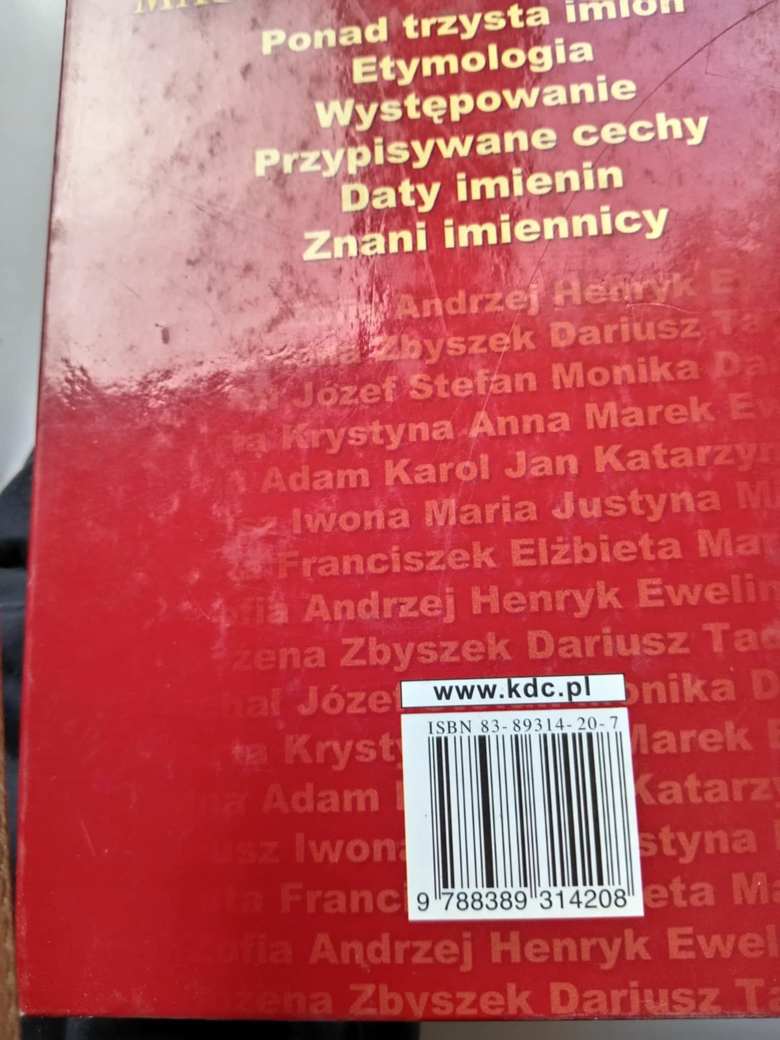 Książka znaczenie imion