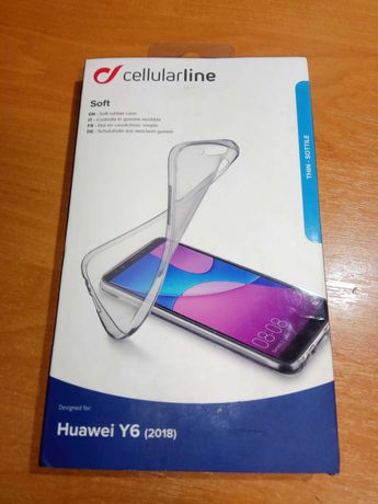 Cellularline SOFTY618T Back cover Huawei Y6 (2018) Transparent силікон