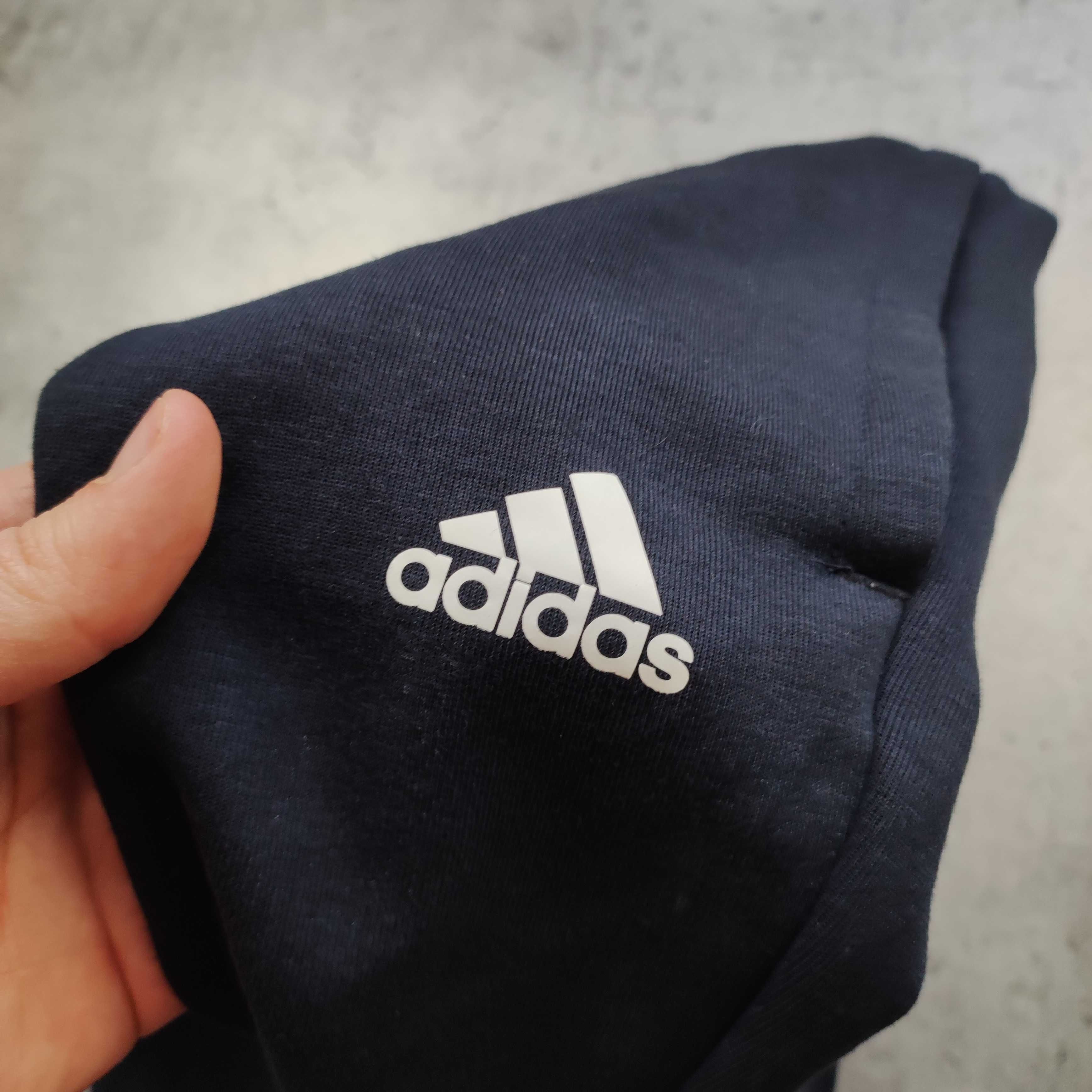 MĘSKIE Spodnie Dresowe DRESY Sportowe Bawełna Adidas Granat ClimaCool