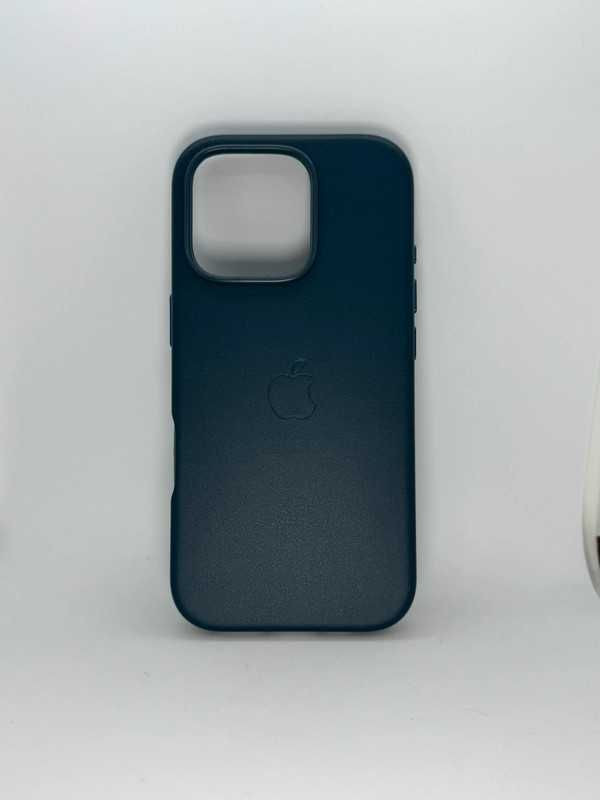 Capa Leather Azul para iPhone 16 Pro - Nova e Embalada