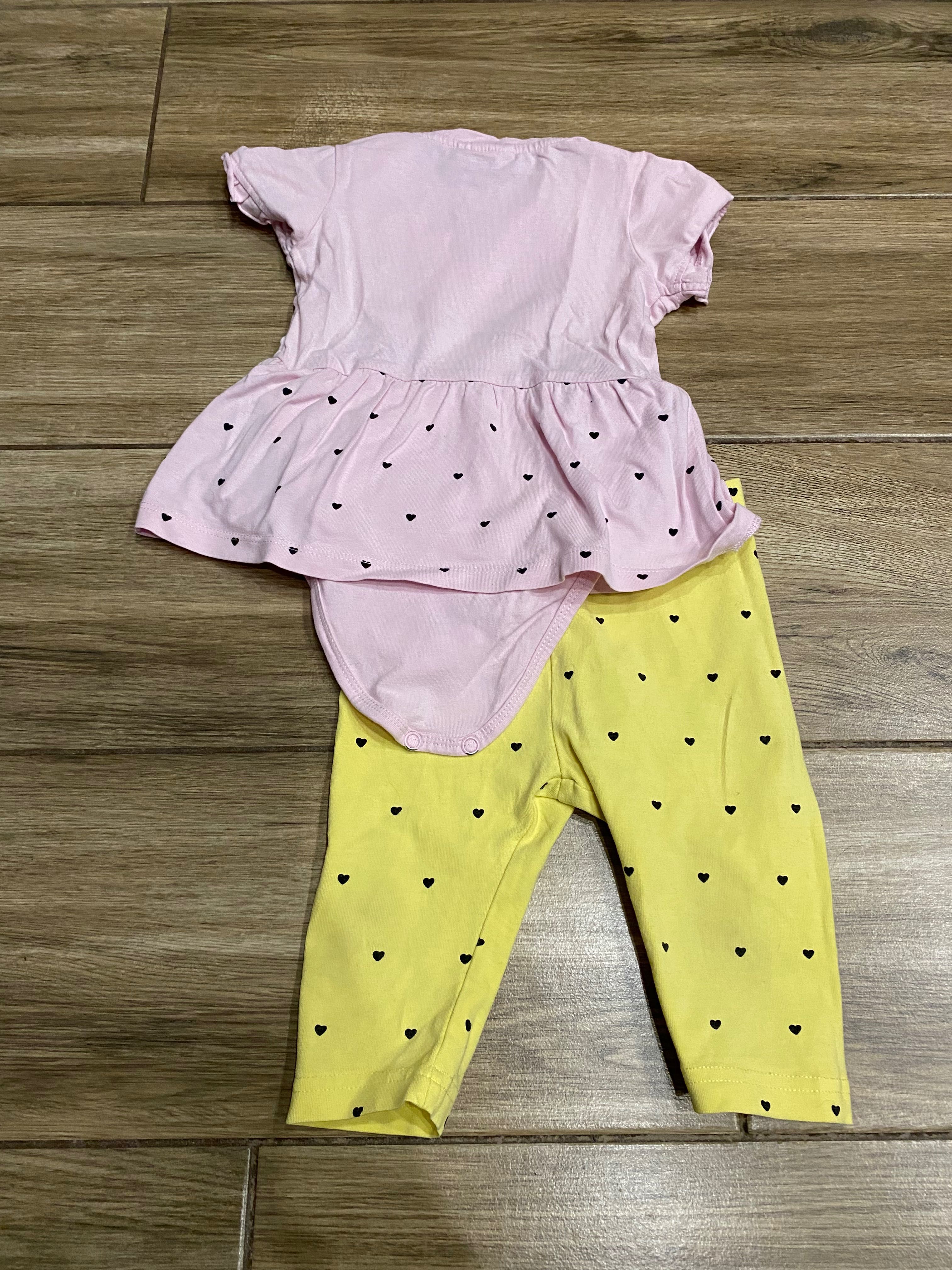 2 komplety Coccodrillo body z sukienką krótki rękaw i legginsy r.80