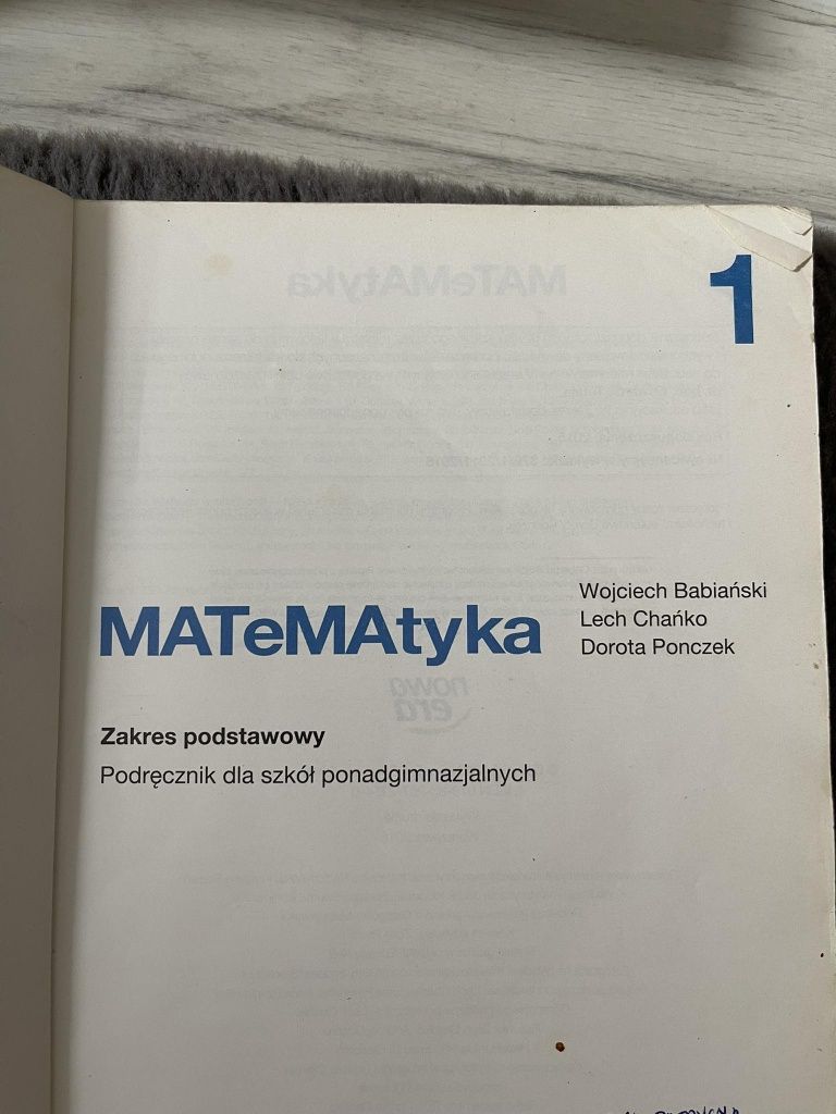 Matematyka podręcznik klasa 1