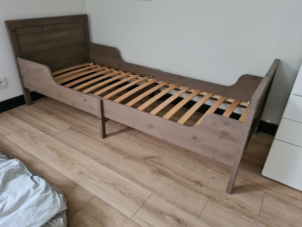 Łóżko ikea sundvik szarobrazowe 80x200x170x135 + materac
