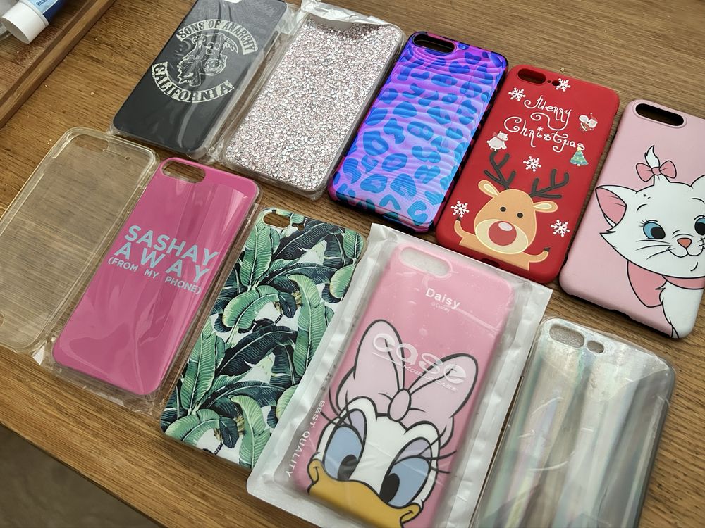 Etui case iphone plus 8 x 10 zestaw +szkło