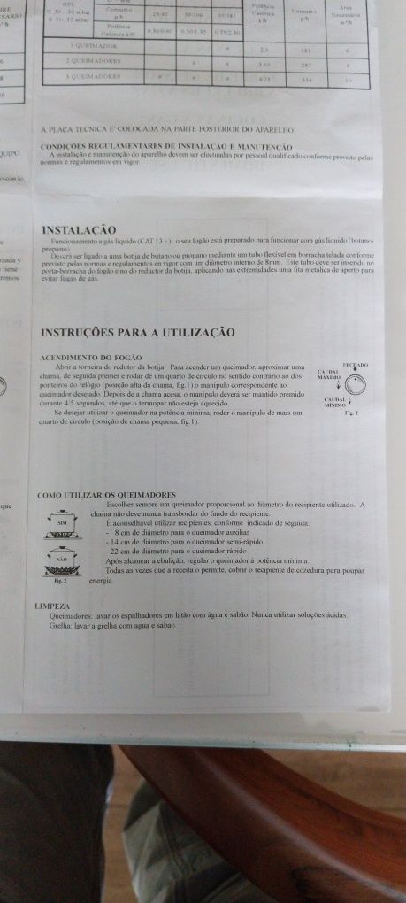 Fogão portatil Tecnolar a gás.