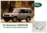 Kit 42 lâmpadas LED para Land Rover Discovery 1 94-98.