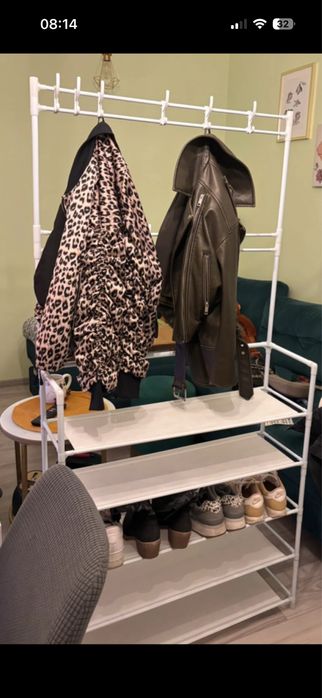 Biała Półka szafka na buty na kurtki