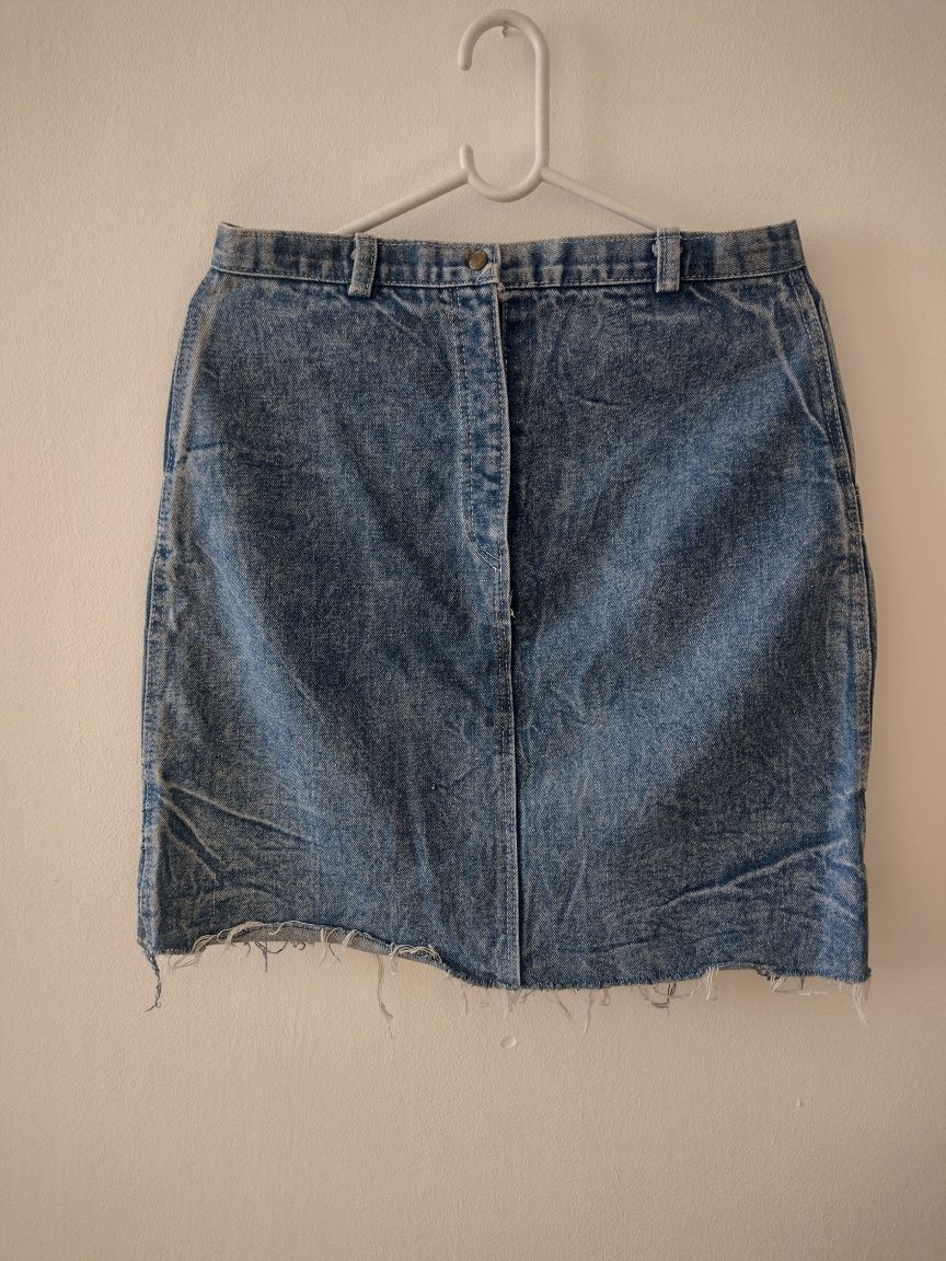 Jeansowa spódniczka vintage m 38 jeans dżins. Talia 39, długość 49,5