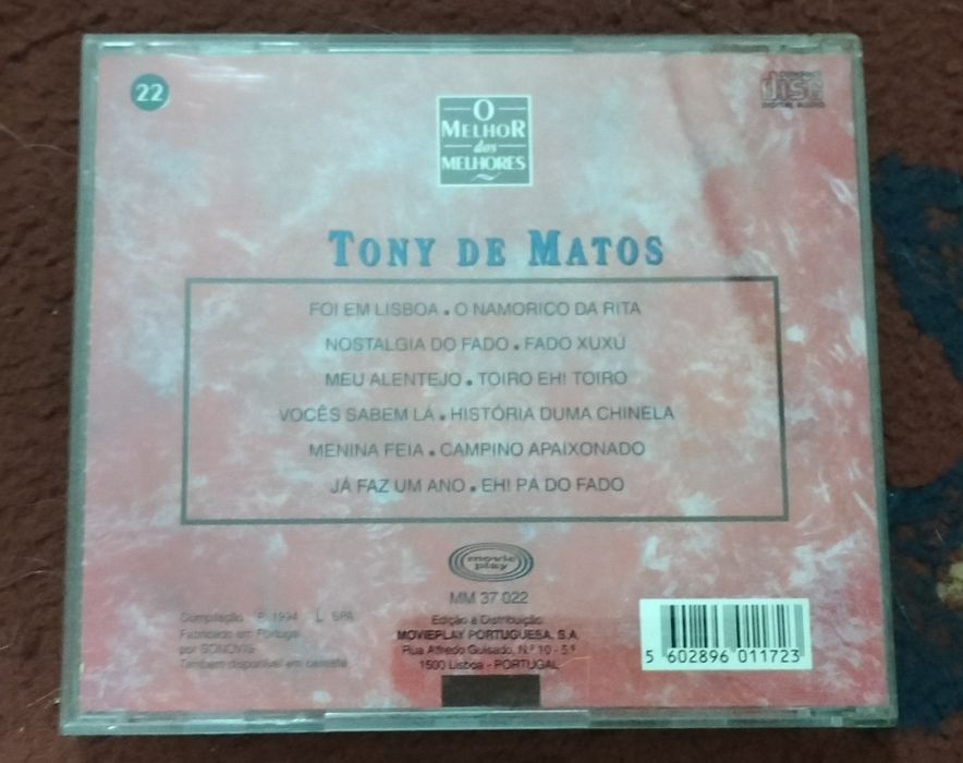 CD Best of de Tony de Matos