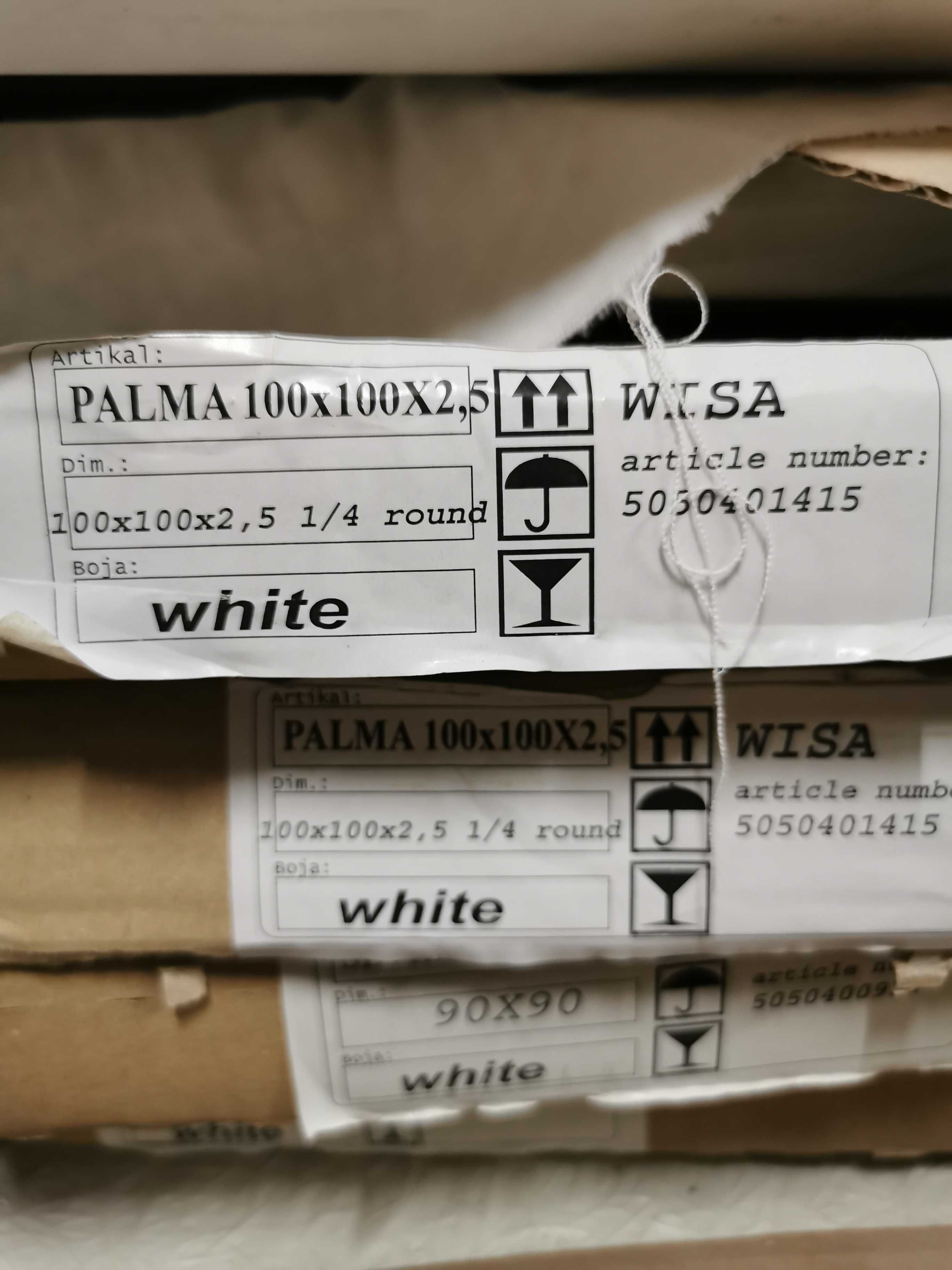 Nowy brodzik Palma 100x100 , Sevilla 90x90 biały