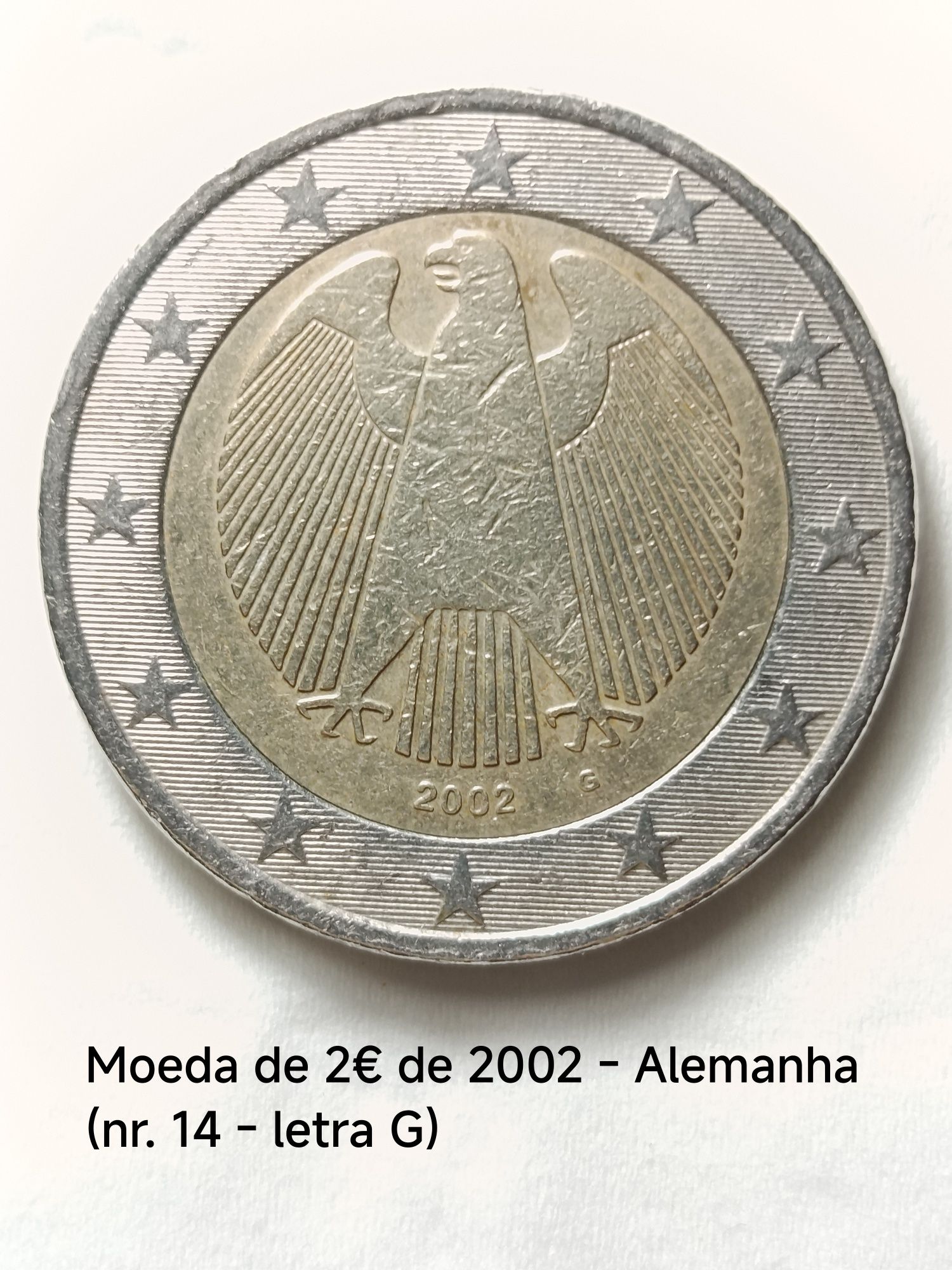 Moeda de 2€ - Ano 2002 - Alemanha - muito rara