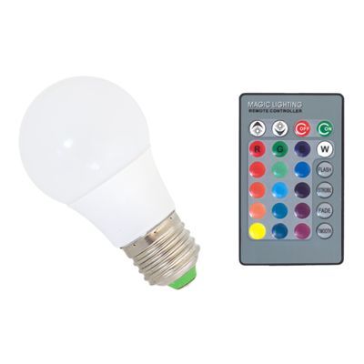 Żarówka 16 Kolorów Led Rgb Pilot E27 3W