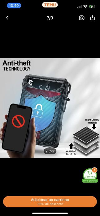 Carteira RFID minimalista Premium