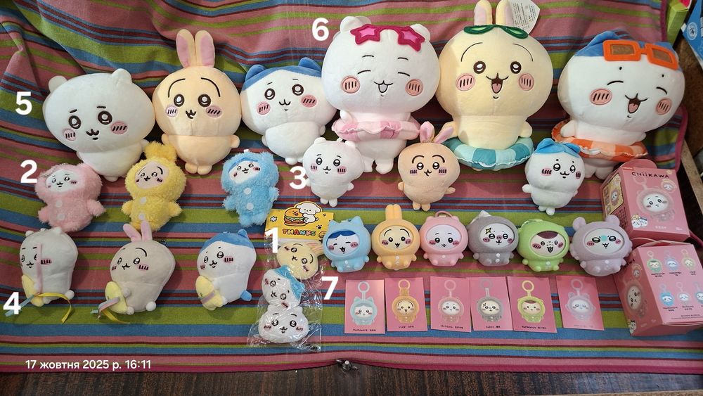Chiikawa чиикава усаги момонга хачиваре мягкие игрушки брелки значки