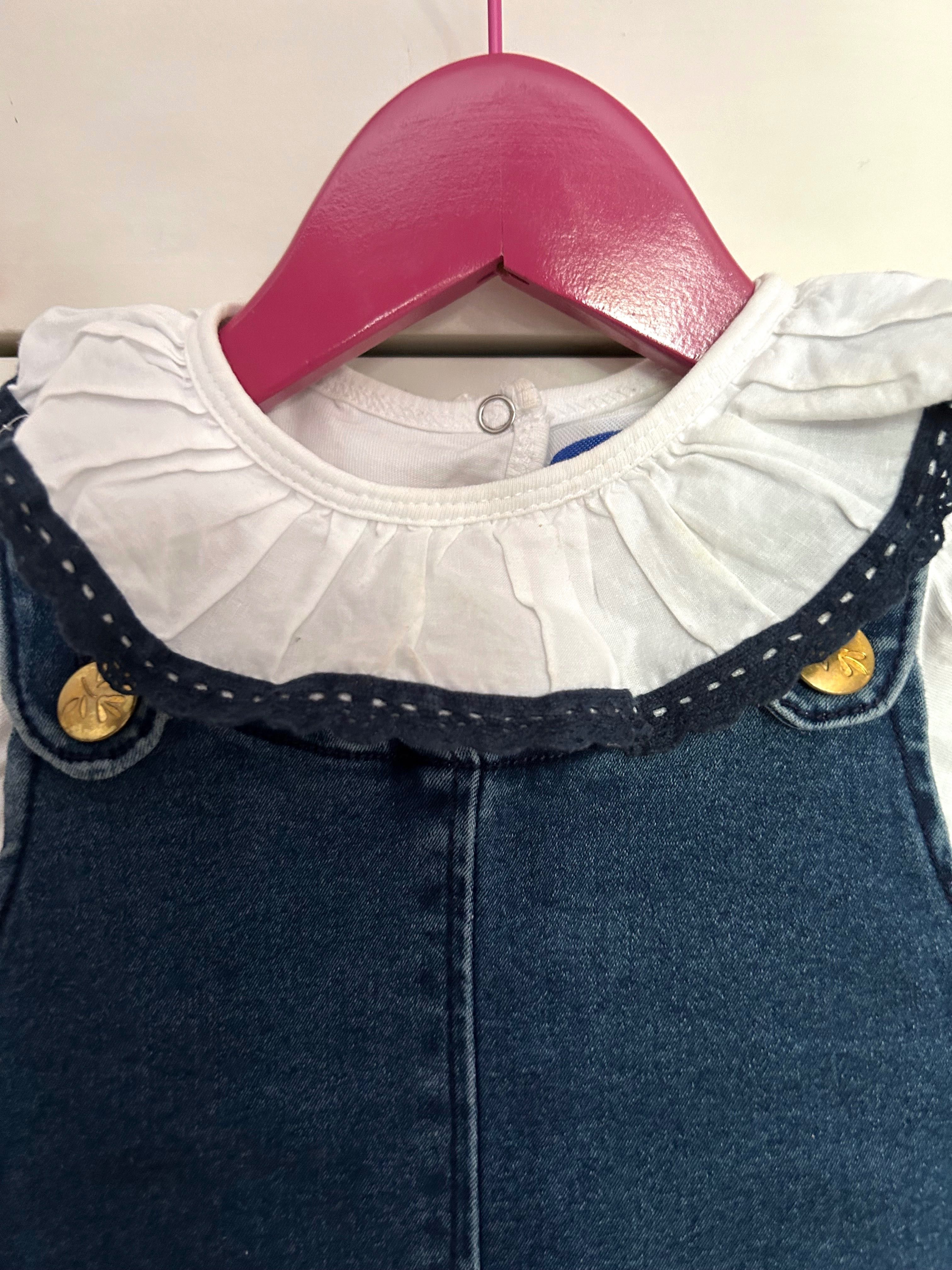 Conjunto Saia + blusa algodão com gola :: 4 anos