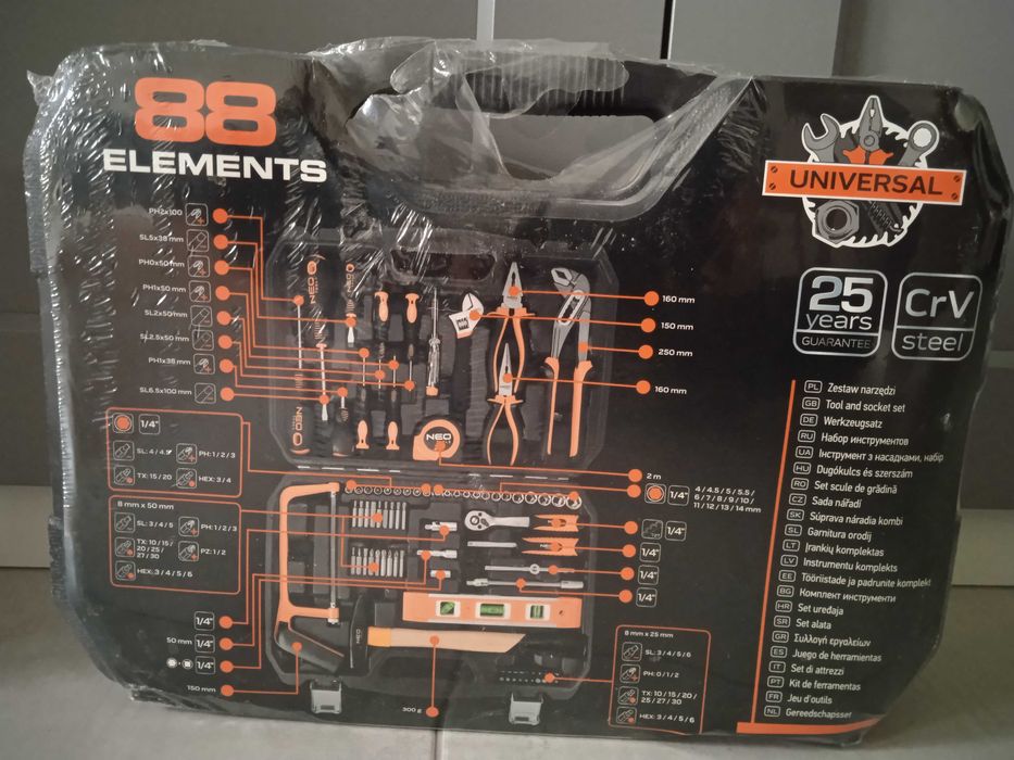 Skrzynka z narzędziami Neo Tools 88 elementów nowa