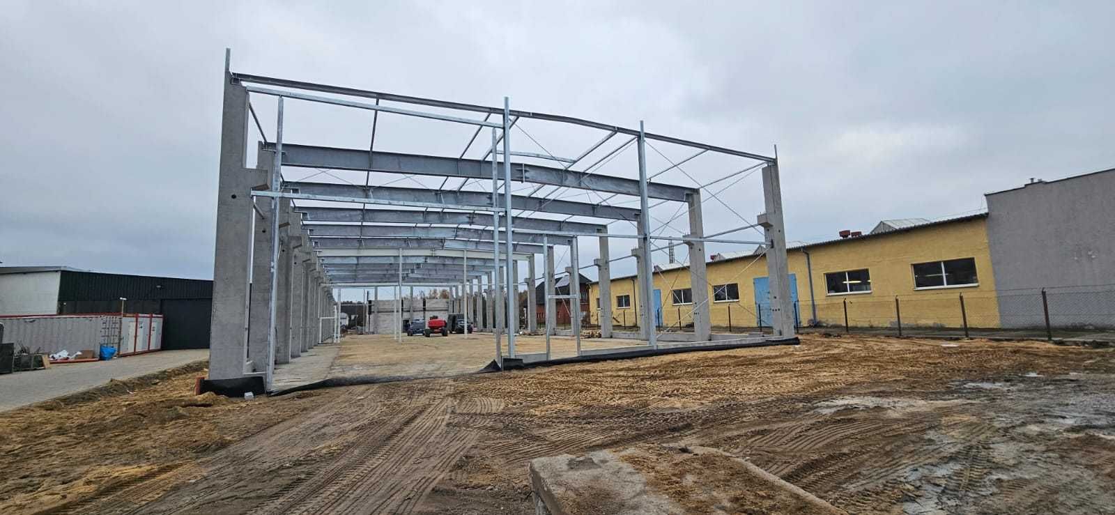 Hala stalowa produkcja, montaż wraz z obudową