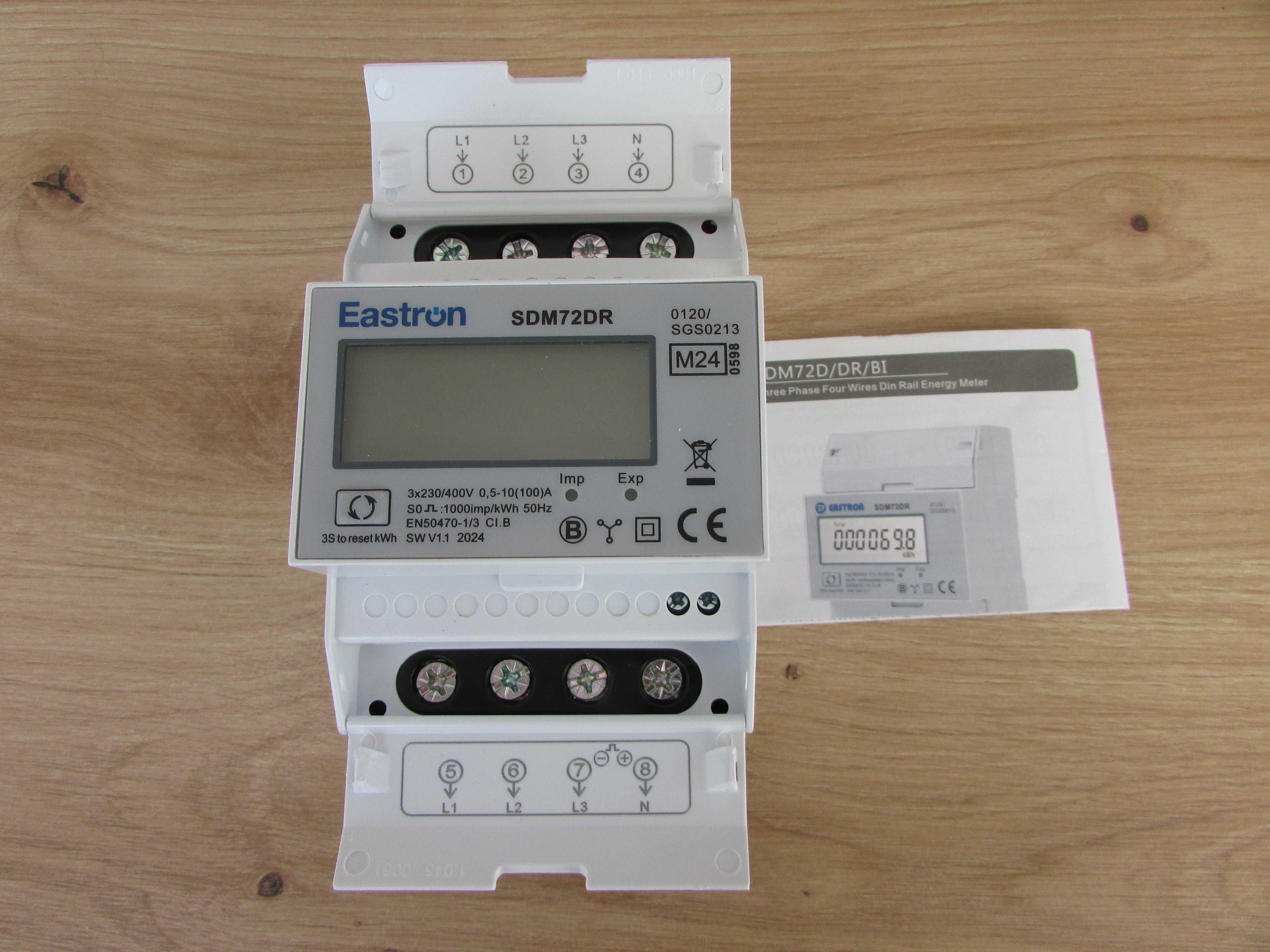 Licznik energii SDM72DR 3-fazy z resetem