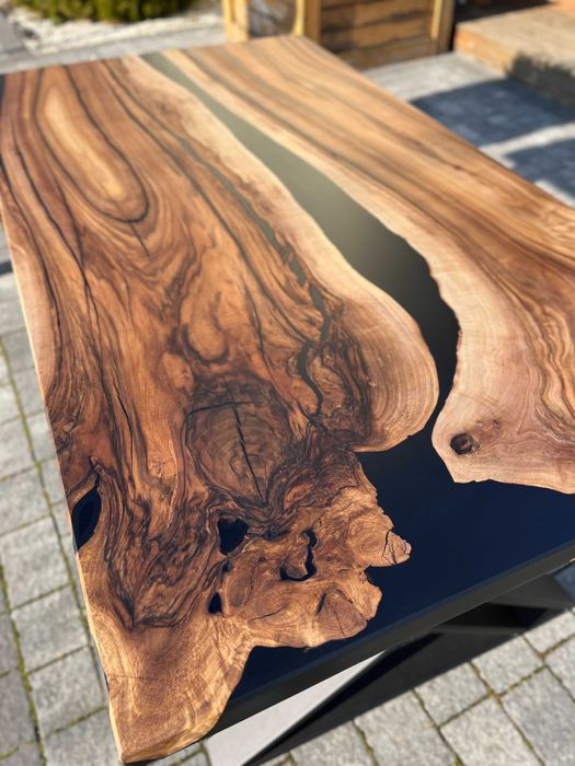 Nowoczesny stół do jadalni, salonu orzech włoski loft #6