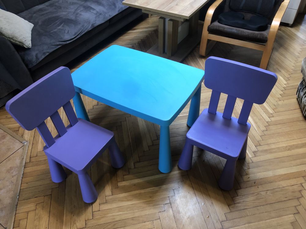 Zestaw meble dziecięce Mammut stolik + 2krzesła