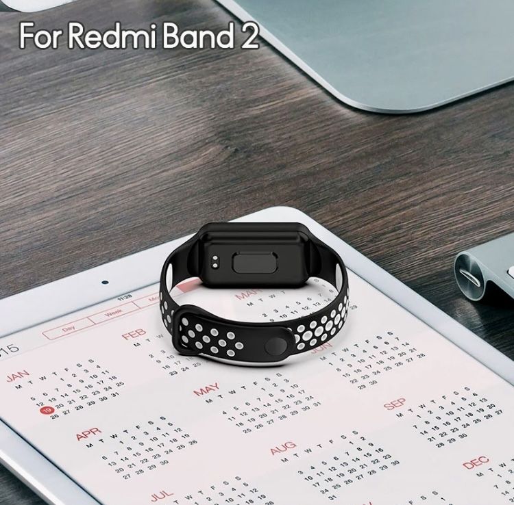 Ремешок для Xiaomi Redmi Smart Band 2 (черный/белый)