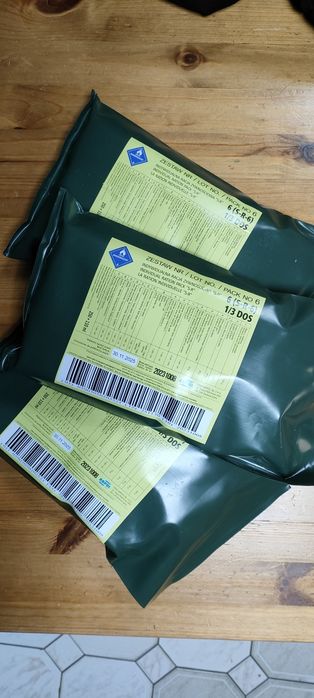 Suche racje, wojskowe, 15 sztuk, jedzenie, wędkarstwo