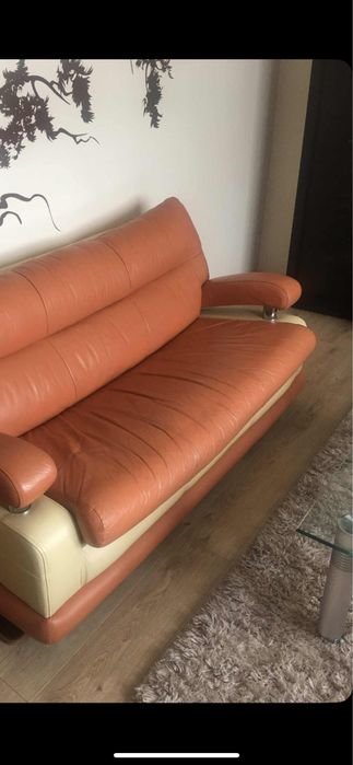 Komplet mebli ze skóry